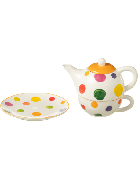 Théière Égoïste 1 personne en Porcelaine Motif pois Polka - 1