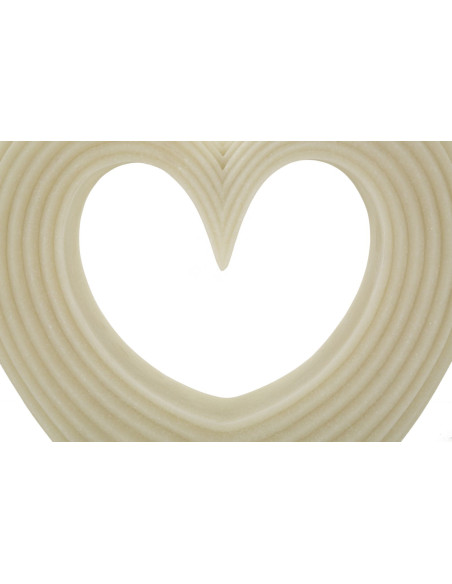 Grande Statuette moderne Coeur Hauteur 26 cm en Résine Blanc Effet quartz Lovvy 