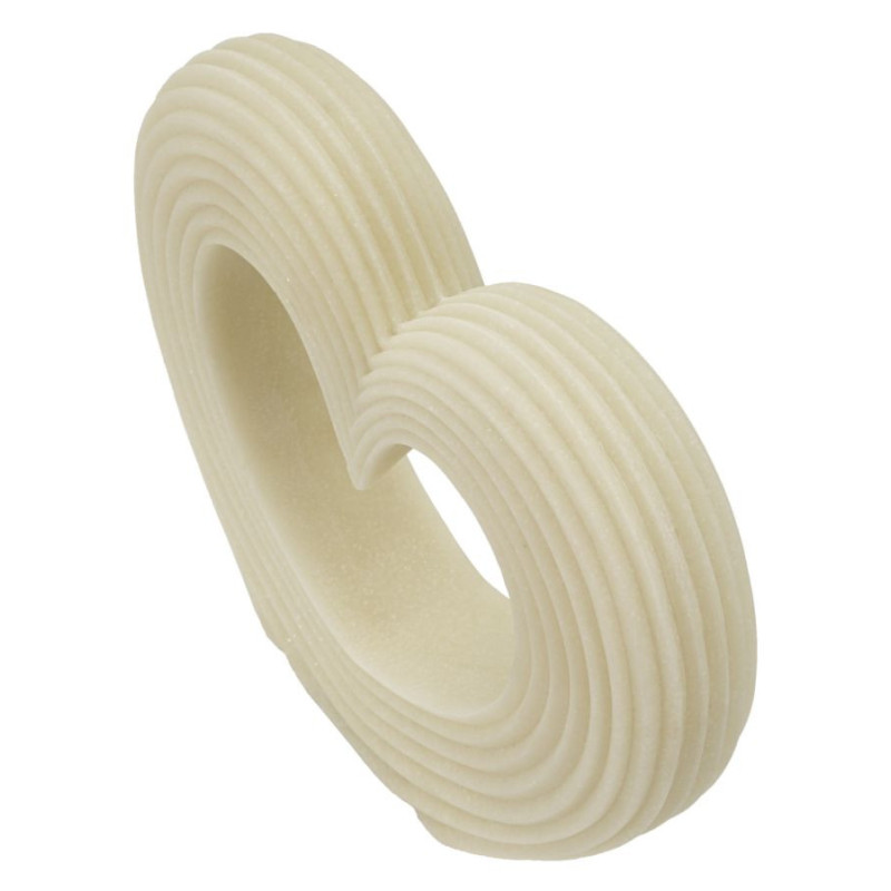 Grande Statuette moderne Coeur Hauteur 26 cm en Résine Blanc Effet quartz Lovvy 