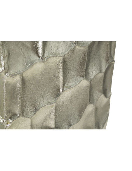 Grand Cache-pot déco haut moderne Carré en Métal Argenté Argy (Lot de 3) 