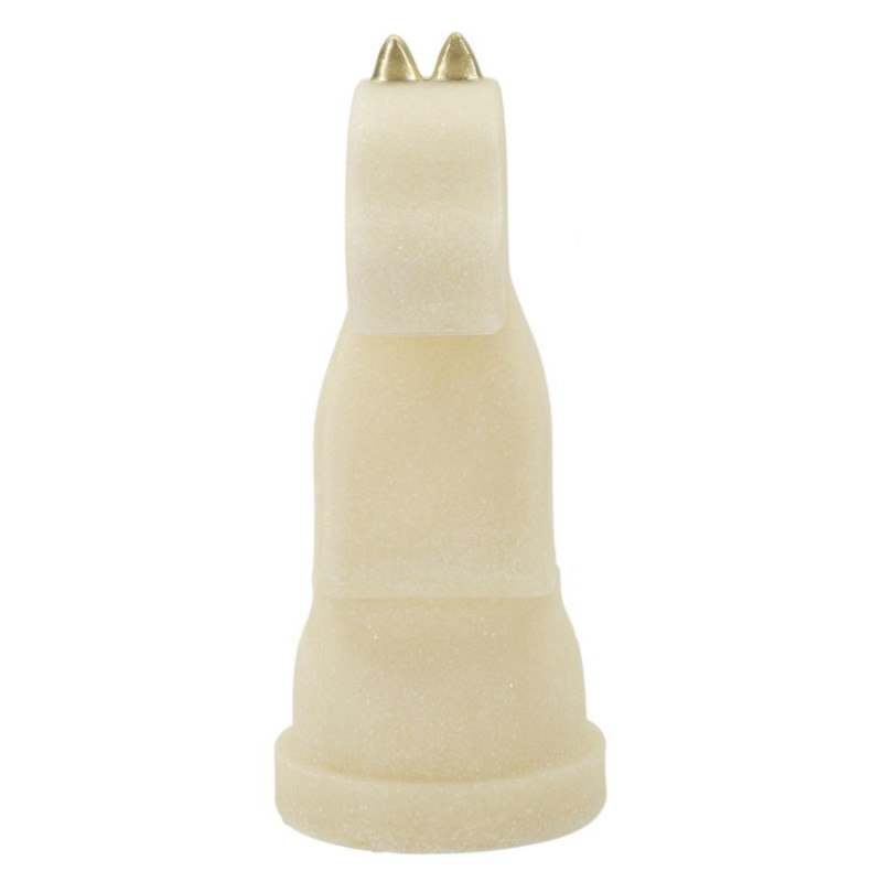 Statuette déco moderne Pièce d'échecs Cavalier Hauteur 31 cm en Résine Blanc Effet quartz Doré Scacchi 
