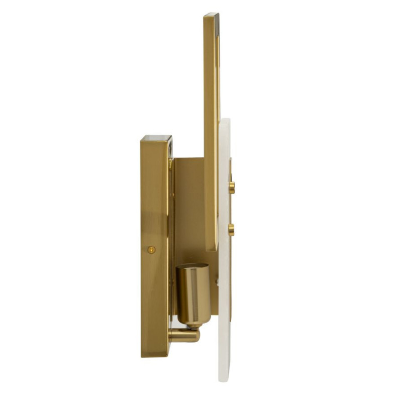 Grande Applique murale originale Hauteur 33 cm en Métal Doré Verre Cube 