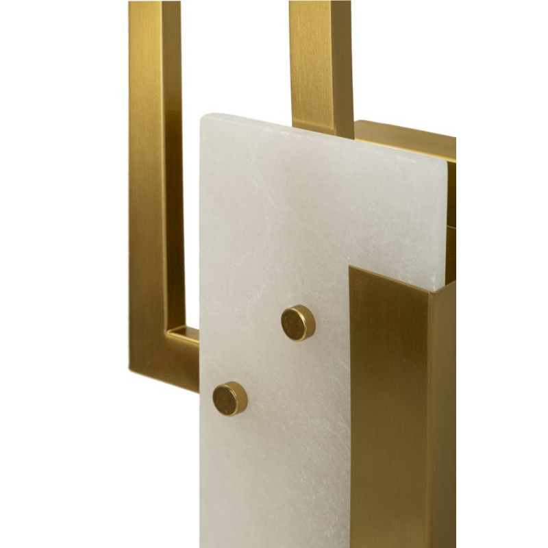 Grande Applique murale originale Hauteur 33 cm en Métal Doré Verre Cube 