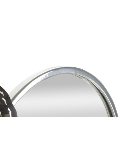 Grande déco mural avec miroir 107x41 en Métal Argenté Hop 