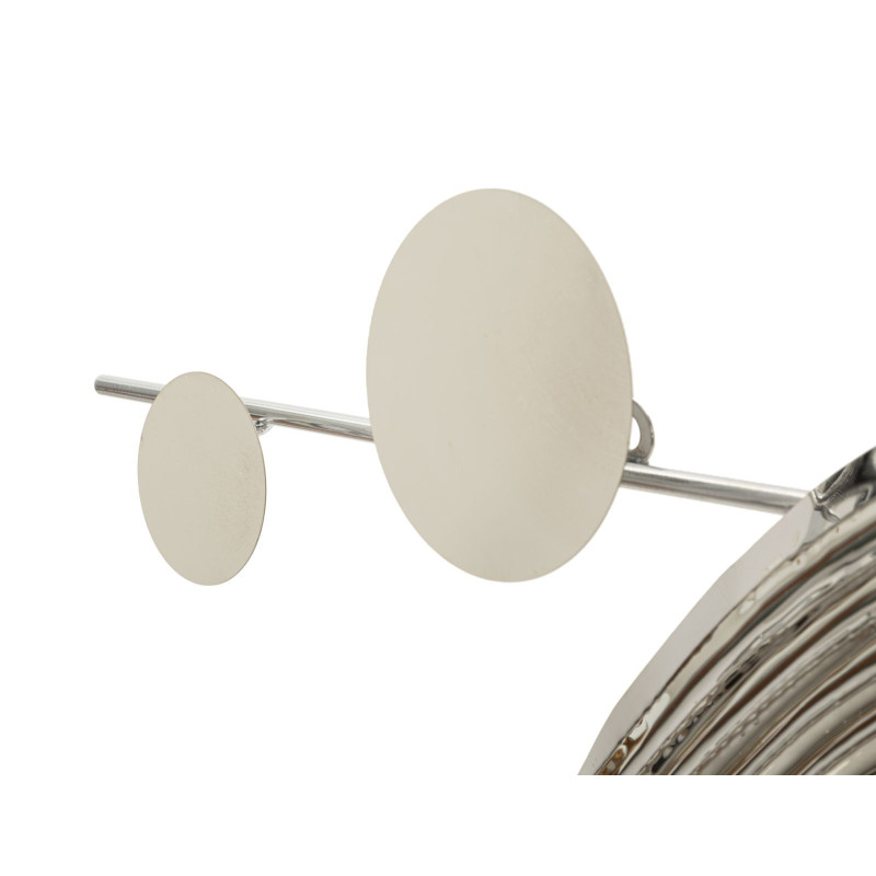 Grande déco murale moderne 121x52 en Métal Argenté Mondrian 