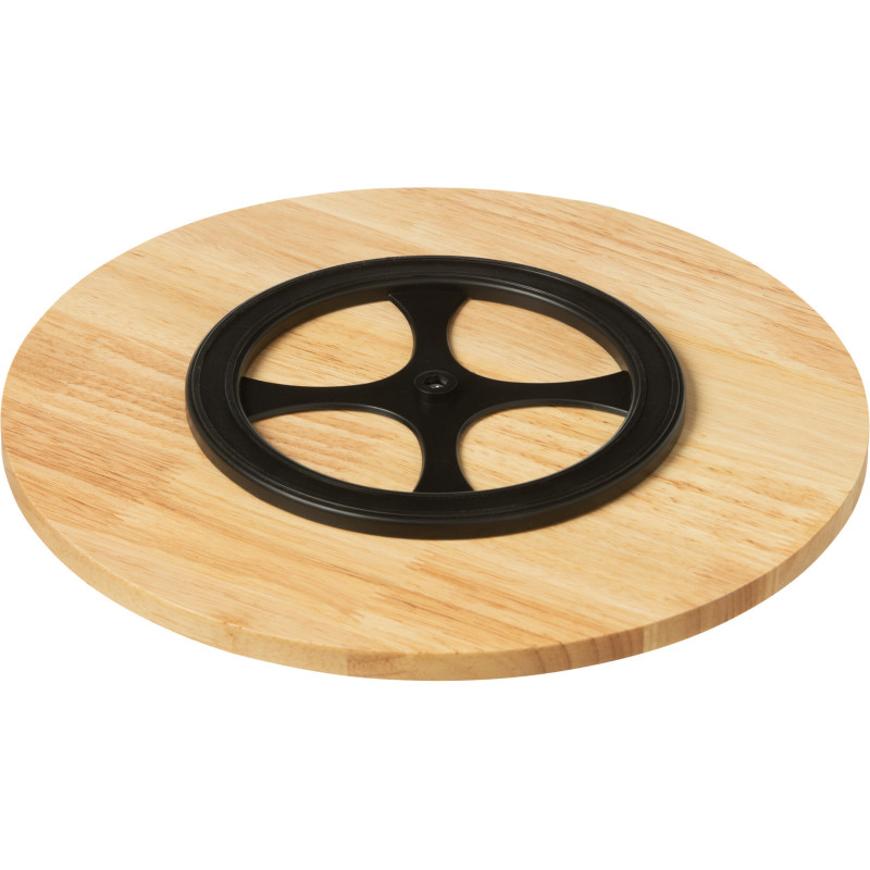 Plateau apéro 6 récipients Rond 30 cm en Bambou Naturel Céramique Blanc Orange Jaune Fuchsia Candace - 3