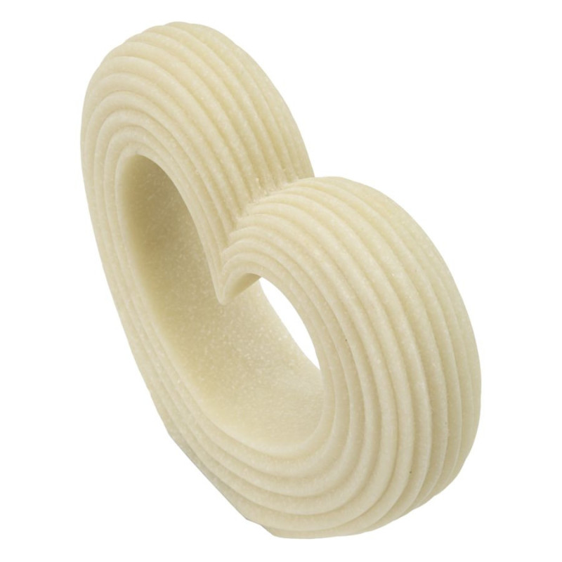 Statuette moderne Coeur Hauteur 19 cm en Résine Blanc Effet quartz Lovvy 