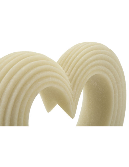 Statuette moderne Coeur Hauteur 19 cm en Résine Blanc Effet quartz Lovvy 