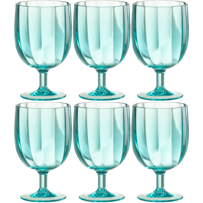 Verre à vin 310 ml en Plastique réutilisable Bleu Annora (Lot de 6) - 1