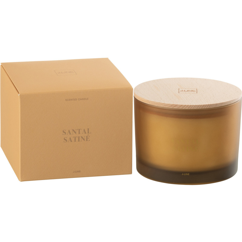 Bougie parfumée Senteur Boisée Santal Satiné 28 heures Accords Essentiels - 2