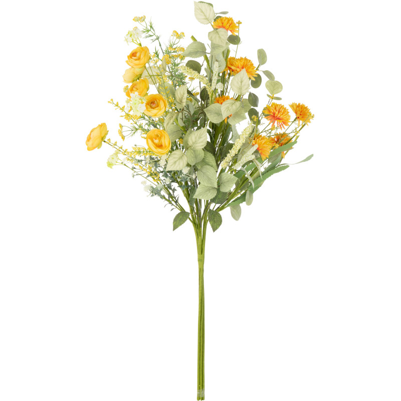 Bouquet de fleurs artificielles Hauteur 85 cm en Plastique Jaune Vert - 1