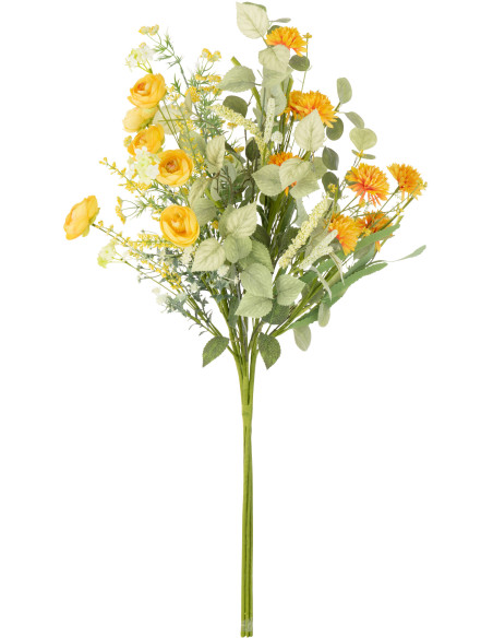 Bouquet de fleurs artificielles Hauteur 85 cm en Plastique Jaune Vert - 1
