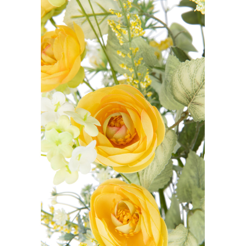 Bouquet de fleurs artificielles Hauteur 85 cm en Plastique Jaune Vert - 2