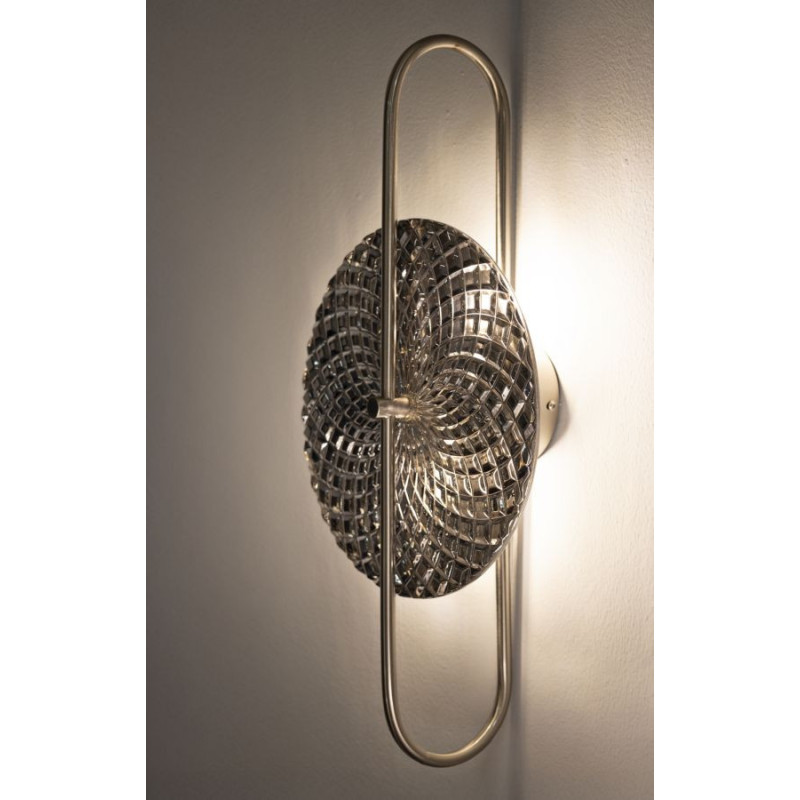 Applique murale moderne en Métal Argenté Verre Silvery 