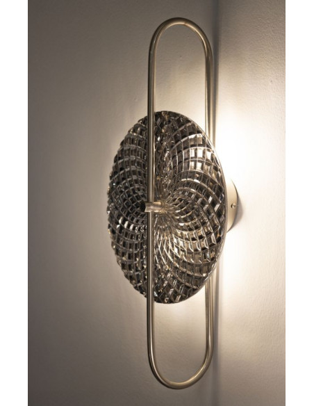 Applique murale moderne en Métal Argenté Verre Silvery 