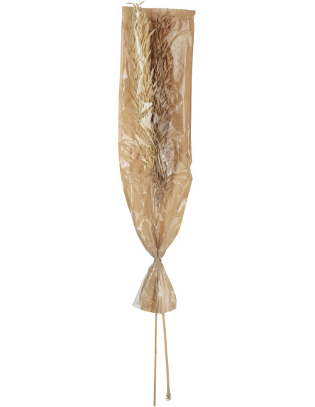 Bouquet artificiel 2 brins Hauteur 95 cm en Feuilles séchées Naturel - 1