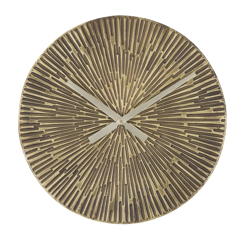 Horloge murale ronde industrielle 50 cm en Métal Bronze antique Opis 