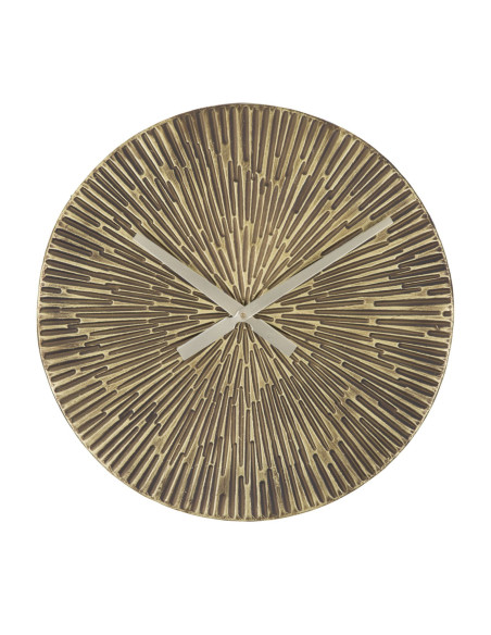 Horloge murale ronde industrielle 50 cm en Métal Bronze antique Opis 
