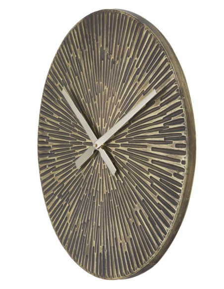 Horloge murale ronde industrielle 50 cm en Métal Bronze antique Opis 