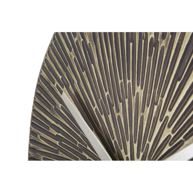 Horloge murale ronde industrielle 50 cm en Métal Bronze antique Opis 