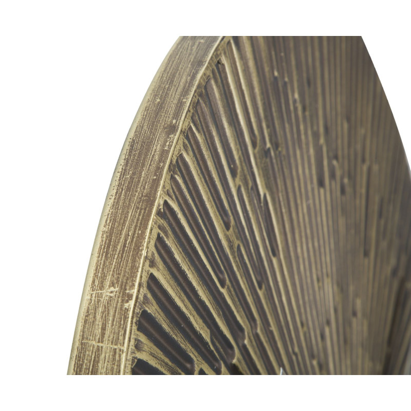 Horloge murale ronde industrielle 50 cm en Métal Bronze antique Opis 