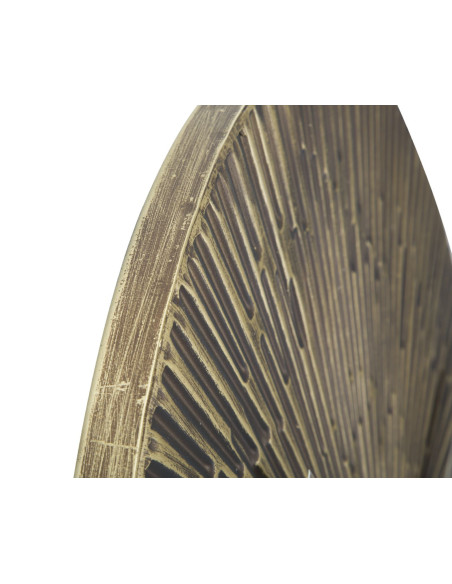 Horloge murale ronde industrielle 50 cm en Métal Bronze antique Opis 