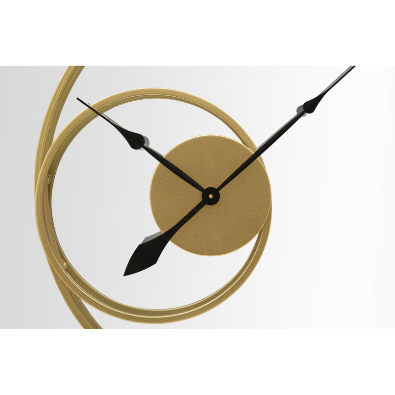 Grande Horloge murale moderne Ronde 90 cm en Métal Doré Miroir Specchio 