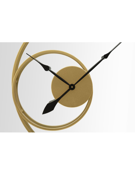 Grande Horloge murale moderne Ronde 90 cm en Métal Doré Miroir Specchio 