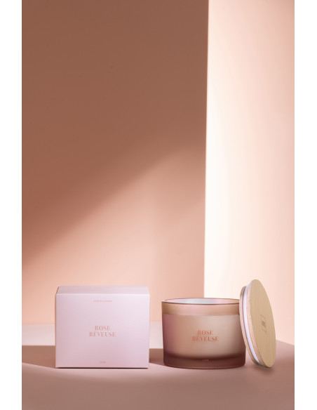 Bougie parfumée Senteur Fruitée Rose Rêveuse 28 heures Accords Essentiels - 3
