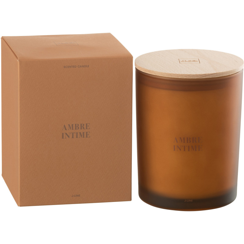 Bougie parfumée XL Senteur Boisée Ambre intime 52 heures Accords Essentiels - 2