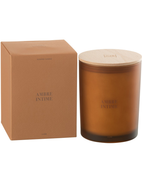 Bougie parfumée XL Senteur Boisée Ambre intime 52 heures Accords Essentiels - 2