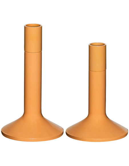 Bougeoir moderne en Métal Orange Kindred (Lot de 2) - 7