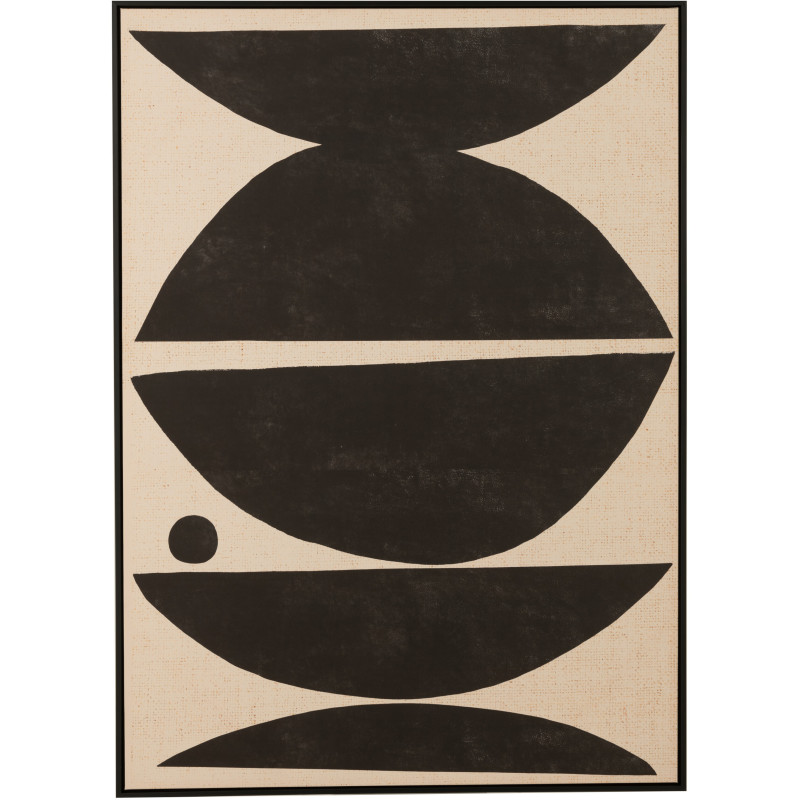 Toile imprimée et peinte XL Rectangulaire Formes abstraites Kwame 100x140 - 1