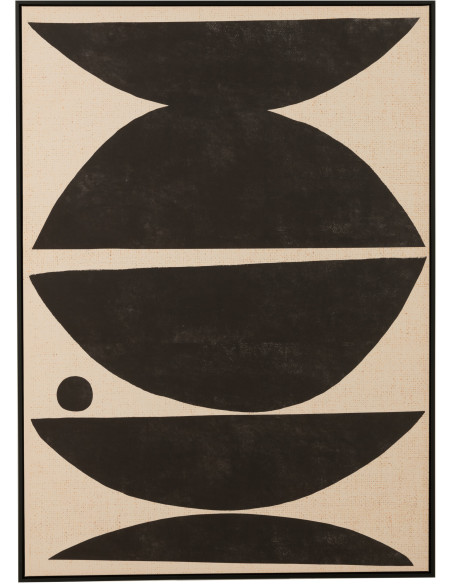 Toile imprimée et peinte XL Rectangulaire Formes abstraites Kwame 100x140 - 1