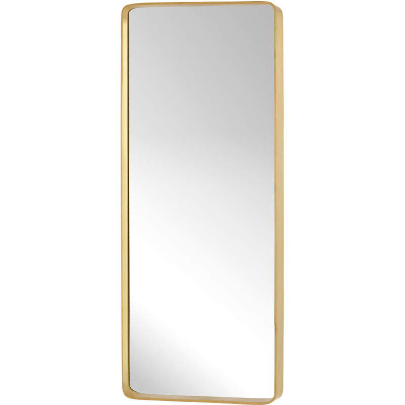 Miroir mural moderne Rectangulaire 31x76 en Métal Doré Effet laiton Retro - 1