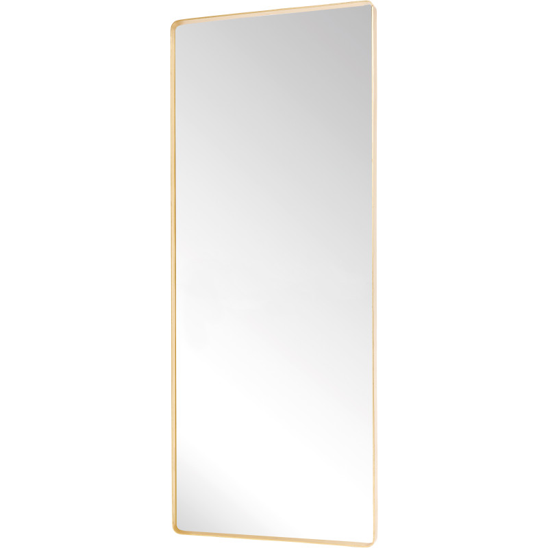 Grand Miroir mural moderne Rectangulaire 60x152 en Métal Doré Effet laiton Retro - 1