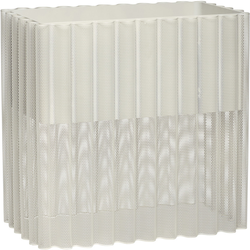 Jardinière d'intérieur moderne grillage Rectangulaire en Métal Gris clair Flow - 1