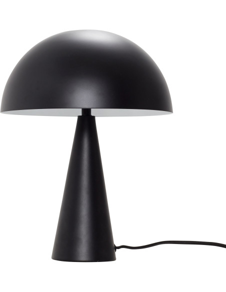 Lampe à poser design Champignon Hauteur 33 cm en Métal Noir Mush