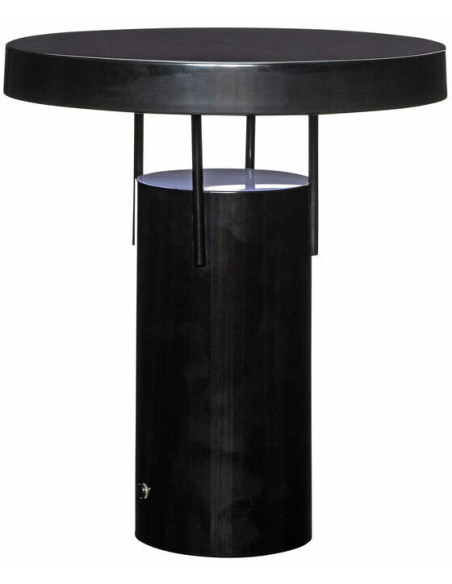 Lampe design rechargeable Hauteur 28 cm en Métal Noir BringMe - 1