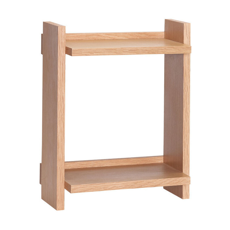 Étagère murale moderne 2 niveaux en Bois MDF Naturel Effet chêne Forma - 4
