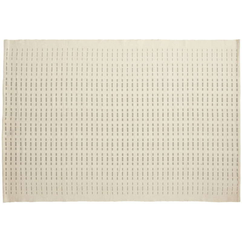 Tapis moderne Rectangulaire 120x180 en Coton Beige Gris Pin - 1
