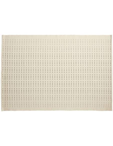 Tapis moderne Rectangulaire 120x180 en Coton Beige Gris Pin