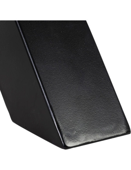 Table à manger motif parquet Versailles Rectangulaire 6 personnes en Bois de manguier Naturel Métal Noir Leire - 9