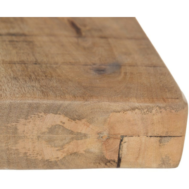 Grande Table à manger moderne Carrée 8 personnes en Bois de manguier Bois de manguier Métal Noir Nayra - 5