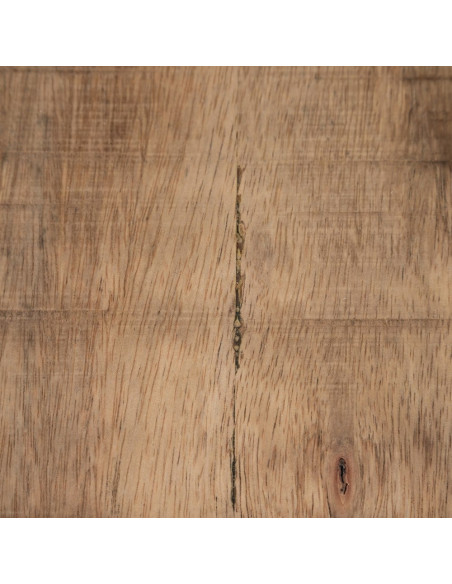 Grande Table à manger moderne Carrée 8 personnes en Bois de manguier Bois de manguier Métal Noir Nayra - 6