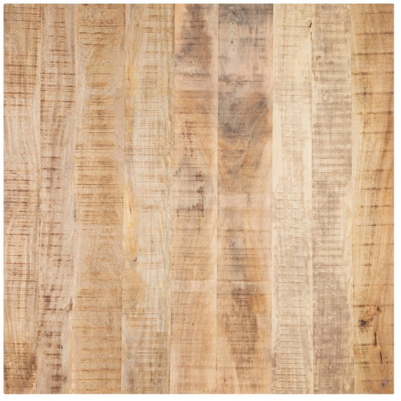 Grande Table à manger moderne Carrée 8 personnes en Bois de manguier Bois de manguier Métal Noir Nayra - 10