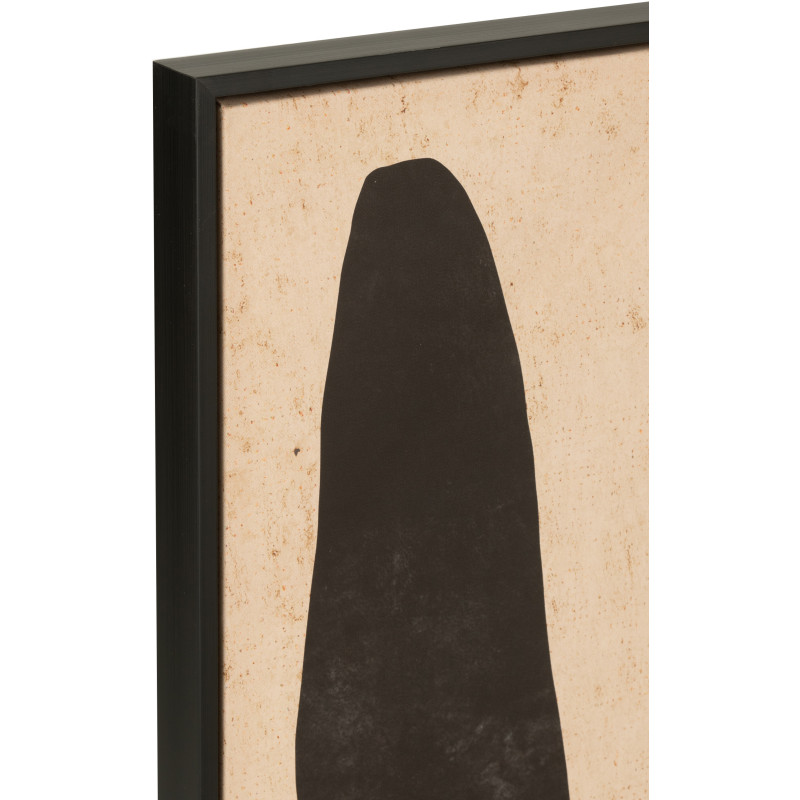 Toile imprimée et peinte XL Rectangulaire Feuille abstraite Lyra 80x120 - 3