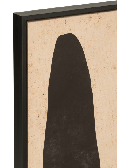 Toile imprimée et peinte XL Rectangulaire Feuille abstraite Lyra 80x120 - 3