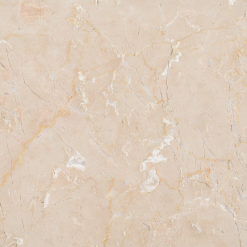 Table à manger moderne chic Ronde 6 personnes en Marbre Blanc Bois de manguier Naturel Yaiza - 8