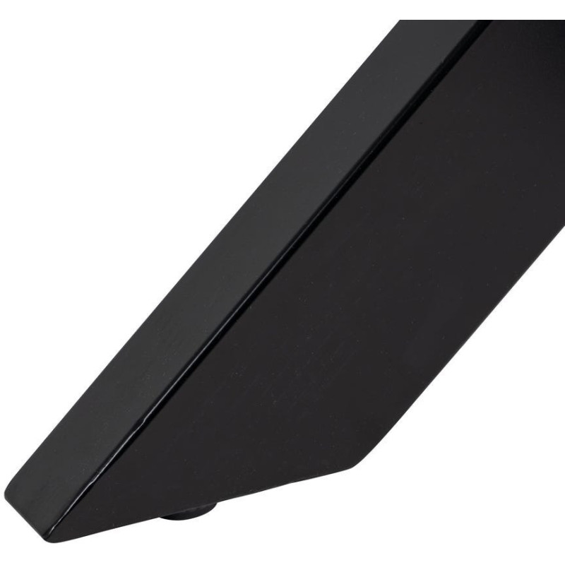 Table à manger moderne Ronde 6 personnes en Bois de manguier Naturel Métal Noir Lurda - 8